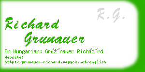 richard grunauer business card